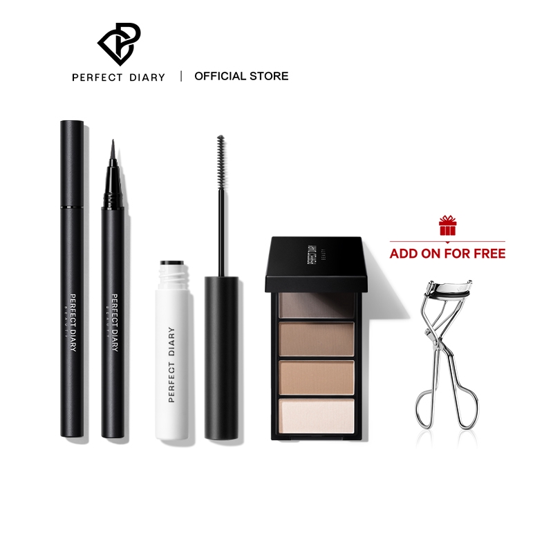 Set Mascara 4.5g +Bút Kẻ Mắt 4.5g +Chì kẻ chân mày 0.28g Perfect Diary