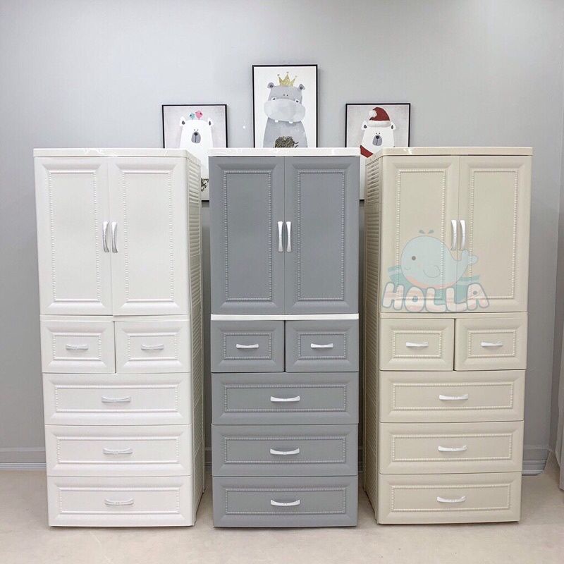 Tủ Nhựa 5 Tầng Vân Gỗ Holla Cho Bé