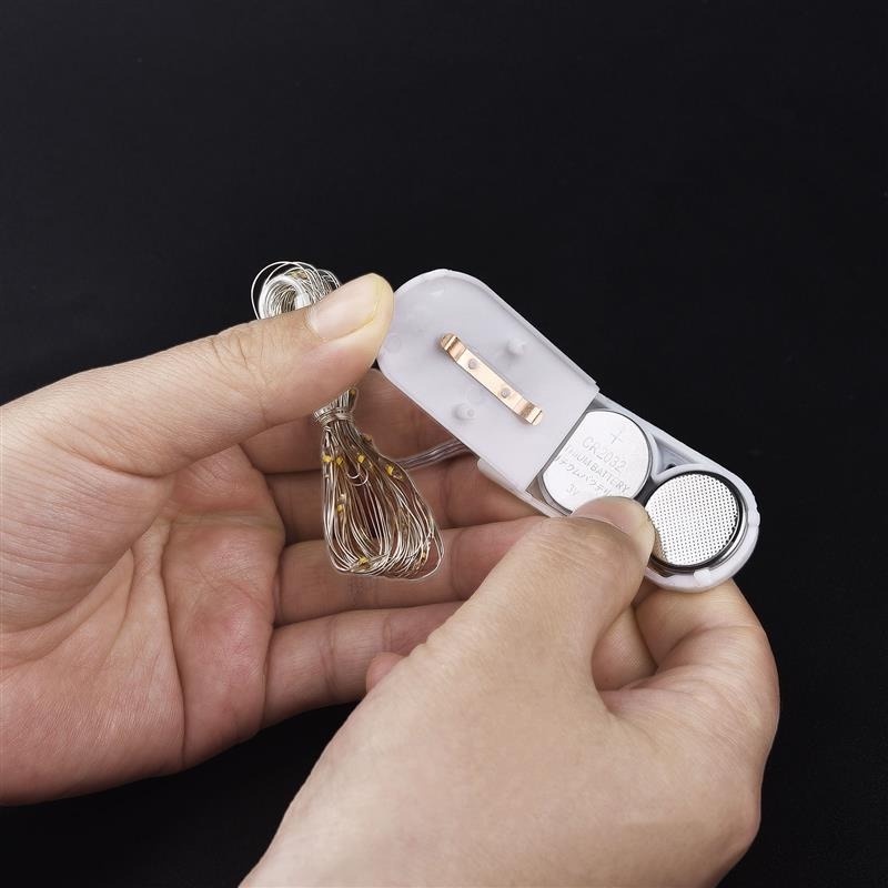 Dây Đèn LED 1M 3M Chạy Pin Chống Thấm Nước Tự Làm Trang Trí Cây Thông Giáng Sinh