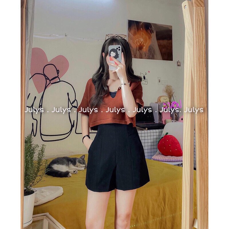 [HOT HOT HOT] SET ÁO CROPTOP CHẤT BO TĂM MIX QUẦN ĐÙI NĂNG ĐỘNG - ĐI CHƠI ĐI DÃ NGOẠI DU LỊCH