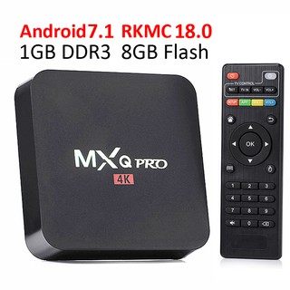 Bộ TV box MXQ Pro RK3229 Android 7.1 4 nhân 1GB 8GB chất lượng cao kèm phụ kiện