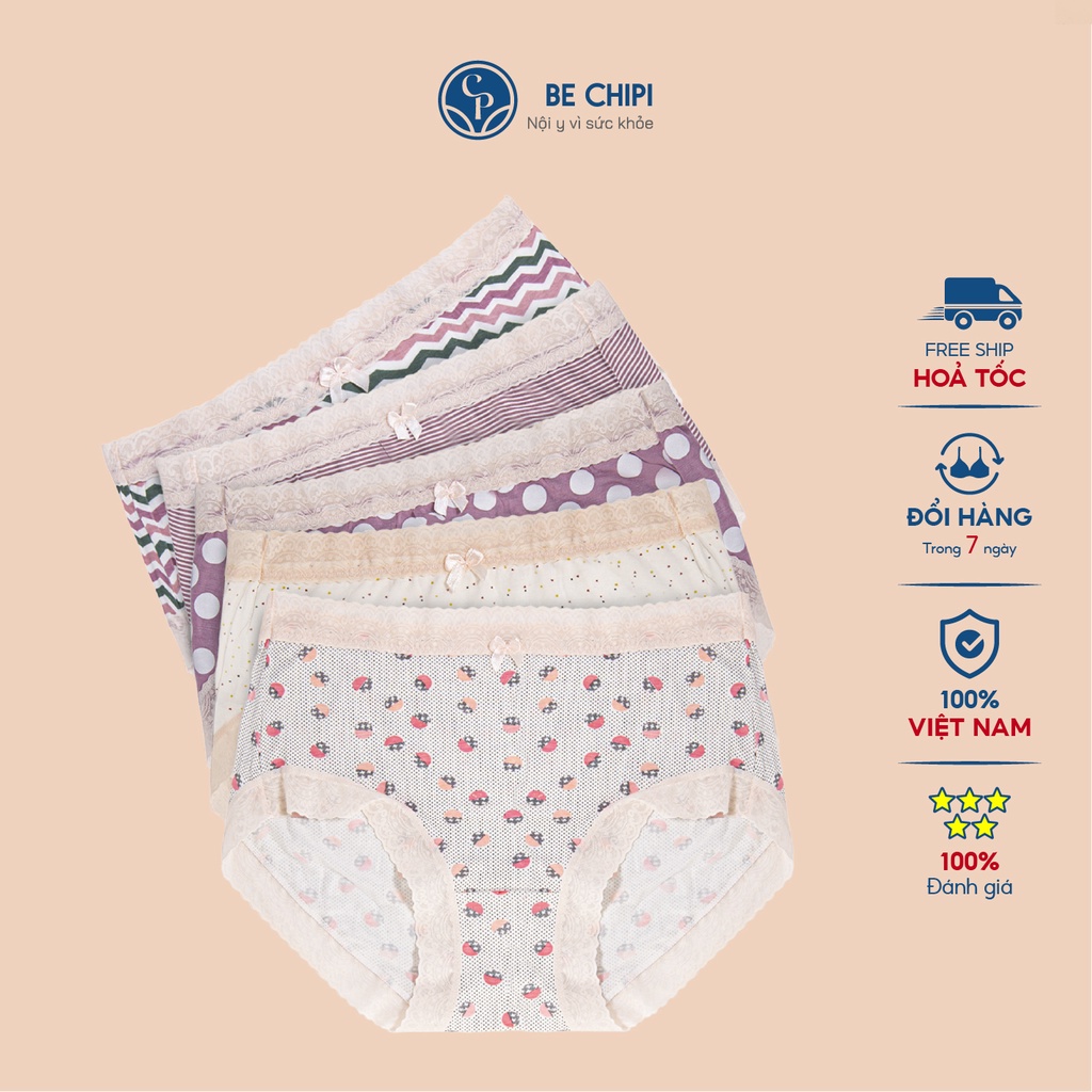 Quần Lót Nữ Cotton Bechipi Combo 3 Cạp Siêu Thoáng - QL5514