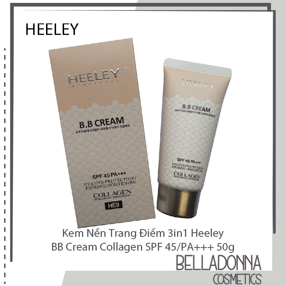 Kem Nền Trang Điểm Đa Năng Heeley BB Cream Collagen SPF 45/PA+++ 50g
