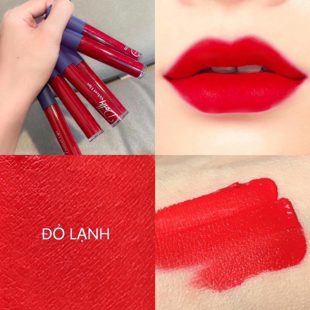 HOT 2020 [Đỏ Lạnh] Son Cao Cấp Dolly Lips Blue Classic 2020 Màu Đỏ Lạnh Ngọt Ngào Quyến Rũ | BigBuy360 - bigbuy360.vn