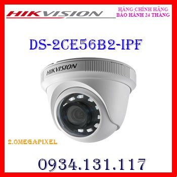 Camera HD-TVI Dome 4 in 1 hồng ngoại 2.0 Megapixel HIKVISION DS-2CE56B2-IPF