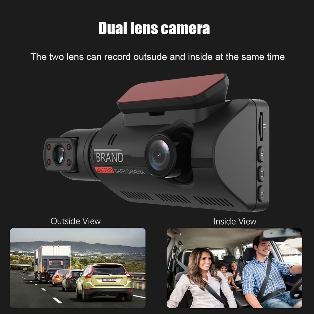 Camera Hành Trình Xe Hơi 2 Thấu Kính HD1080P 3.0inch IPS Ghi Hình Ban Đêm Kèm Phụ Kiện | BigBuy360 - bigbuy360.vn