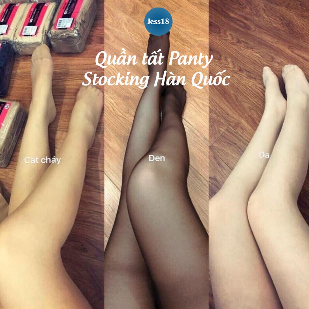 Quần Tất Panty Stocking Hàn Quốc siêu dai cho nữ set 10 chiếc 3 màu đen, da chân, cát cháy- Jess18 Săn Sale