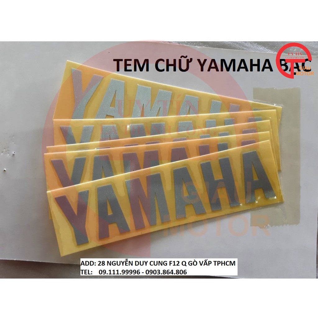 YAMAHA - TEM CHỮ YAMAHA BẠC