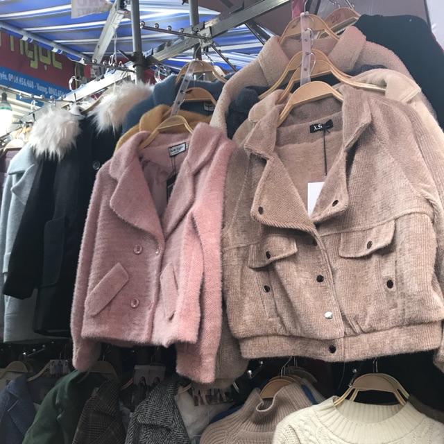 Áo khoác dạ ngắn lót lông