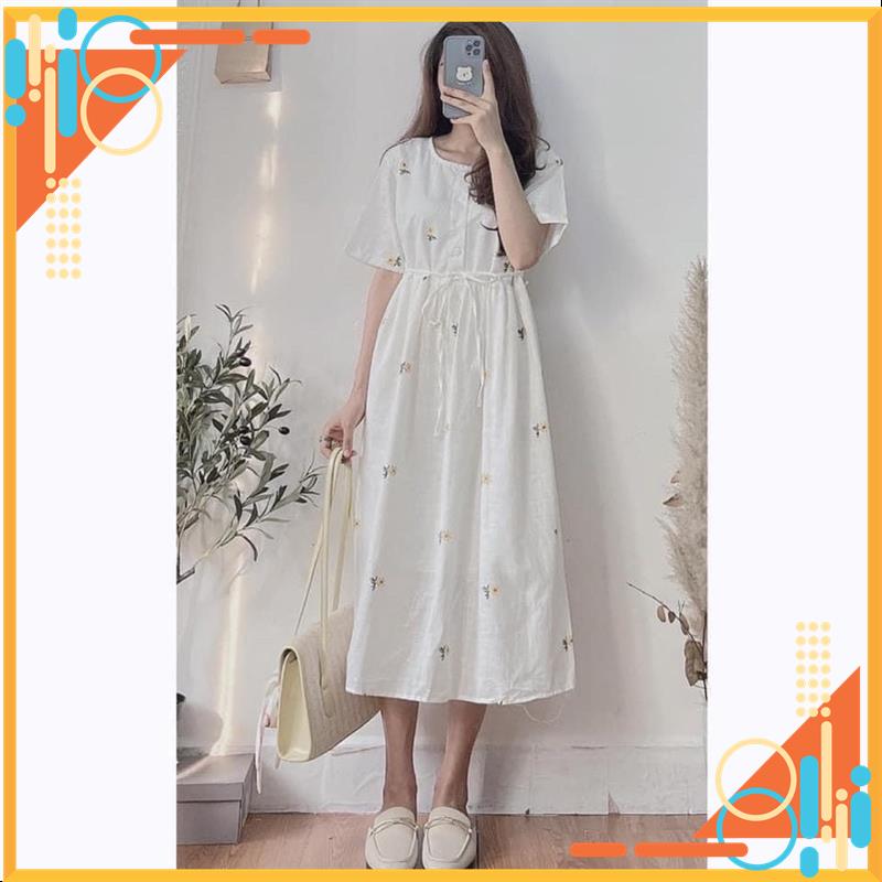 Đầm hoạ tiết hoa cúc váy tiểu thư babydoll MSP74467 | BigBuy360 - bigbuy360.vn