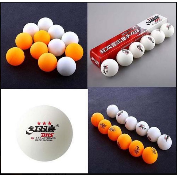 Bóng bàn DHS 3 sao - Hộp 6 quả