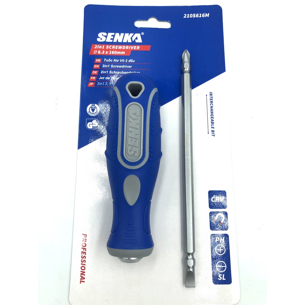 SENKA 1 Tua Vít Đa Năng 2 Đầu 6.3mm x 160mm SENKA Cực Tiện Ích (CHỌN KIỂU)