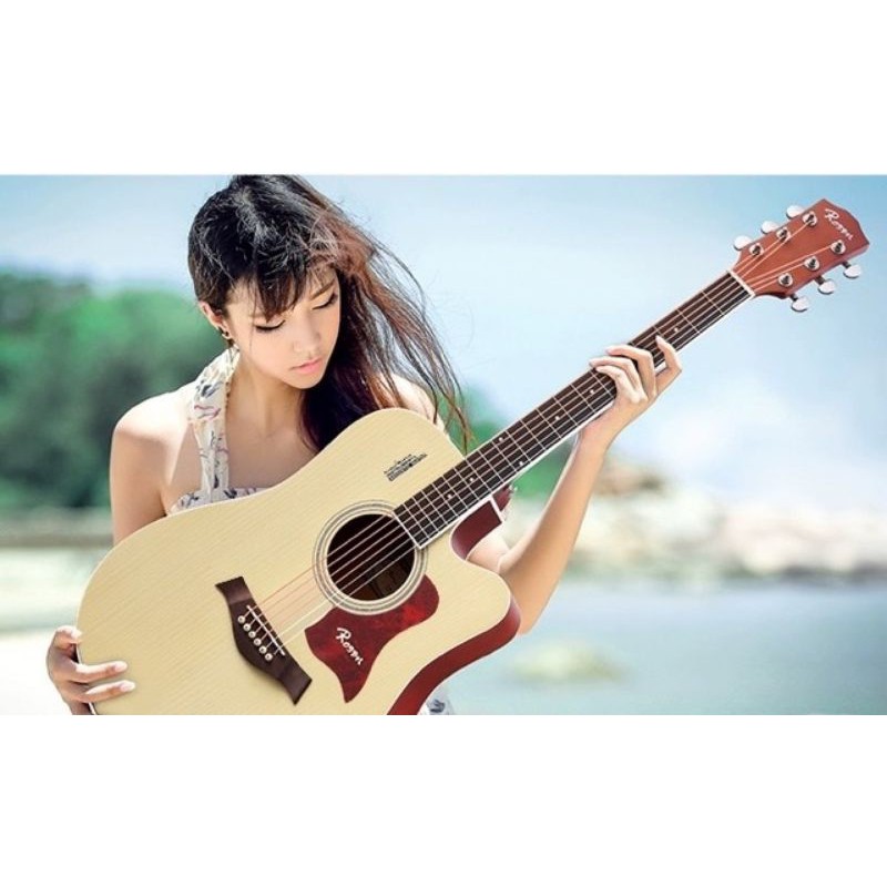 guitar Acoustic Rosé R135 gỗ hồng đào full phụ kiện