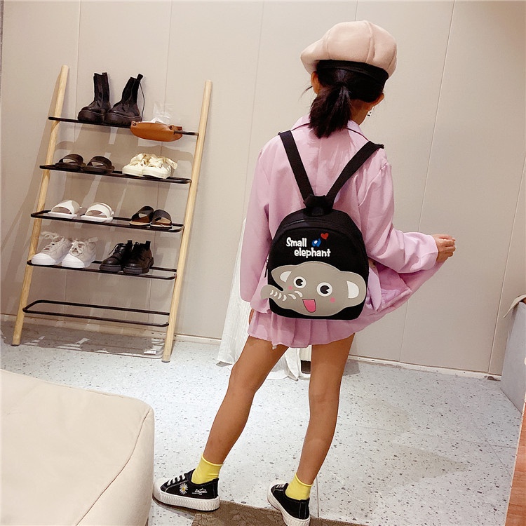 Balo Vải Cho Bé Trai, Bé Gái - Túi Trẻ Em Đi Học, Chơi, Mầm Non Dễ Thương Mini Giặt Được Hình Voi Đáng Yêu Từ 1-10 Tuổi