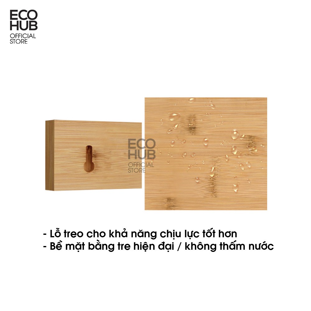 Giá treo dao, kéo ECOHUB bằng tre lực hút nam châm cực dính, gọn gàng, tiện lợi | EH060