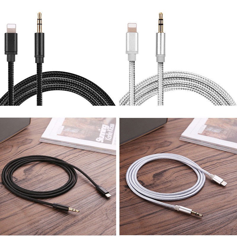 Lightning to 3.5mm Jack Male to Male Audio AUX Lead Cable for iPhone 7 8 X iOS12/3.5mm Stereo Male Audio Cable