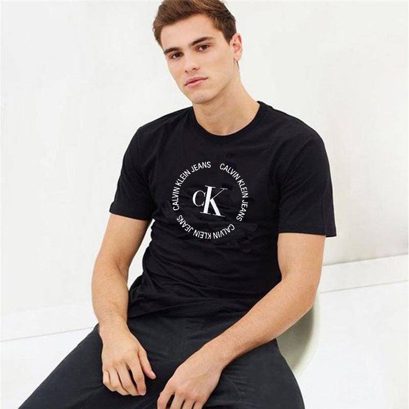 Calvin Klein Áo Thun Tay Ngắn Cổ Tròn In Logo Thời Trang Mùa Hè Cho Nam