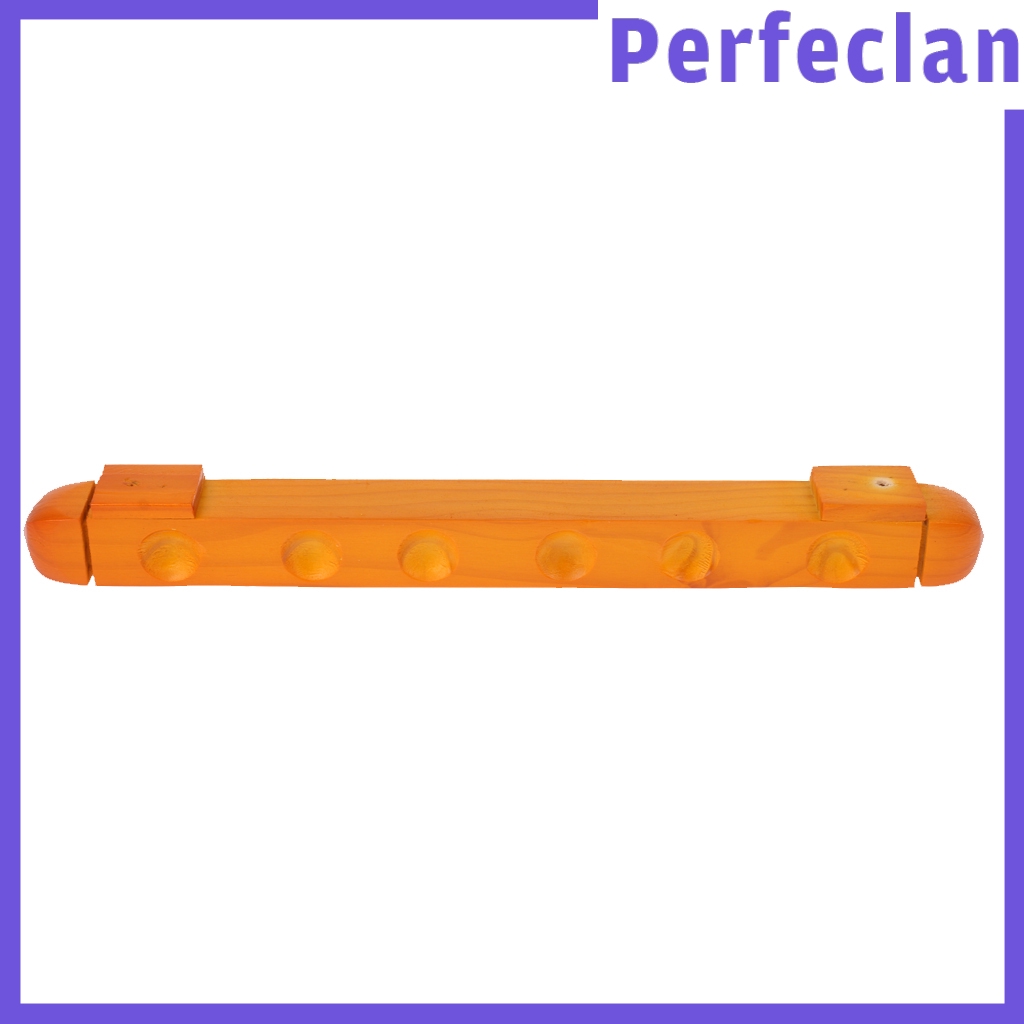 Giá Đỡ Gậy Đánh Bida Bằng Gỗ Gắn Tường 6 Ngăn Tiện Lợi