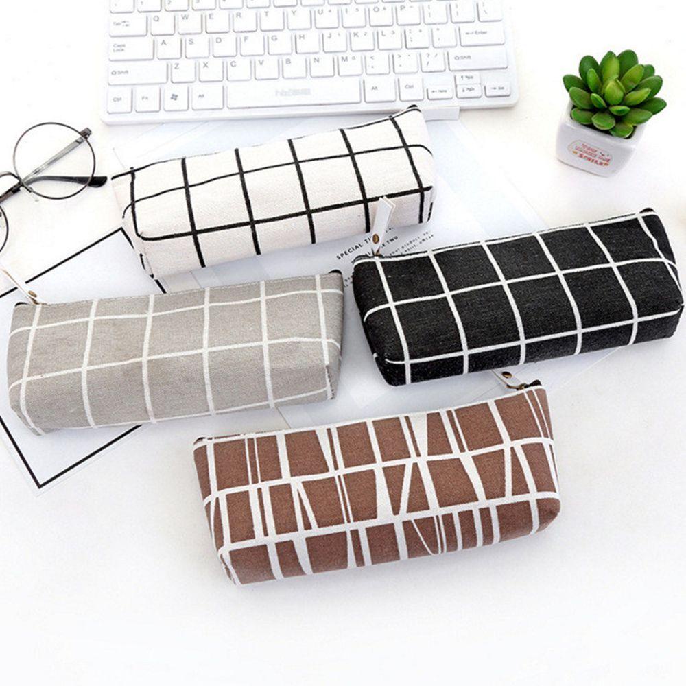 Túi Đựng Bút Họa Tiết Hình Học Màu Trơn KENT1