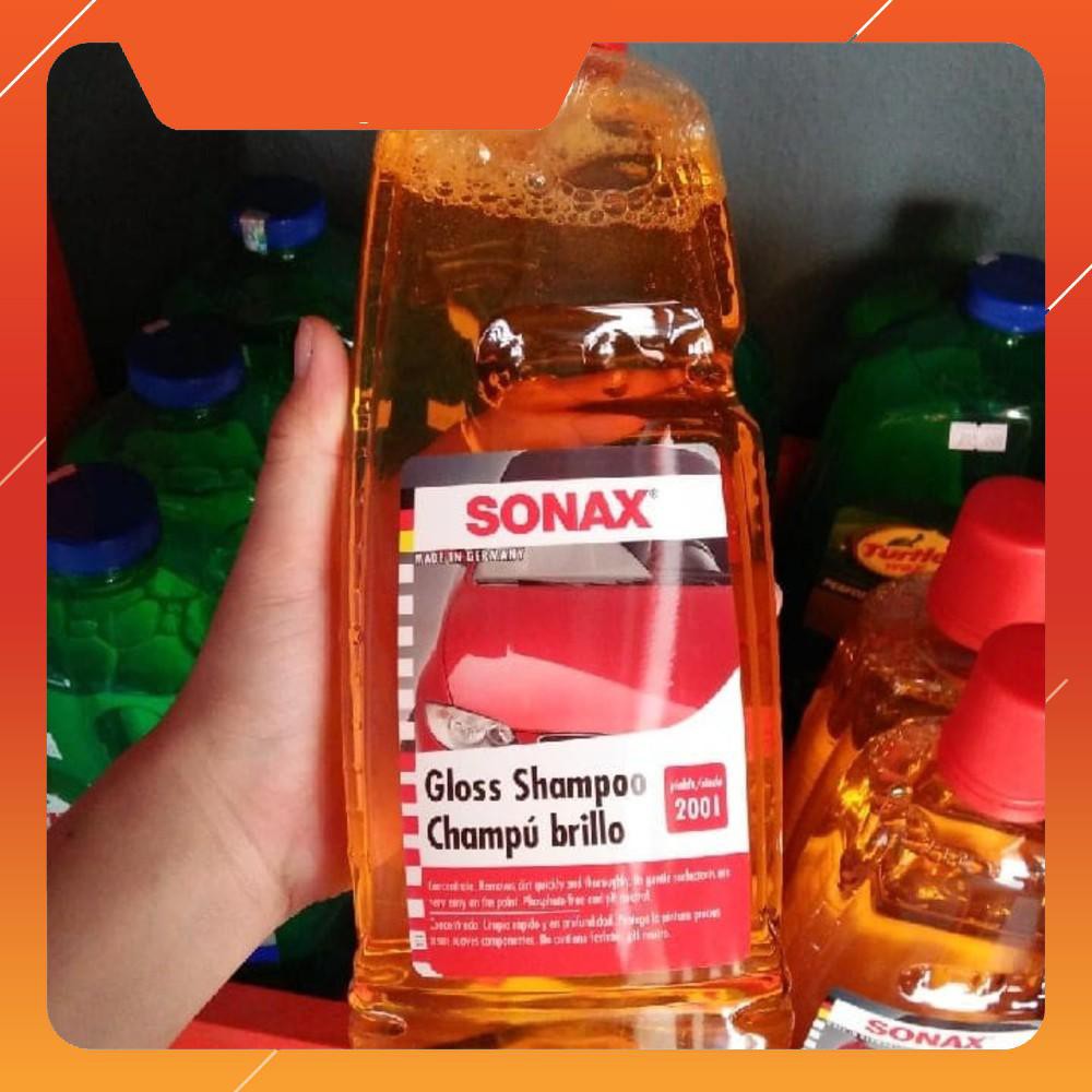 COMBO Nước rửa xe đậm đặc SONAX 314300 - 1000ml - Bọt biển xúc tua