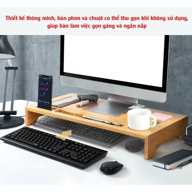 Kệ Gỗ Kê Màn Hình Máy Tính Để Bàn -