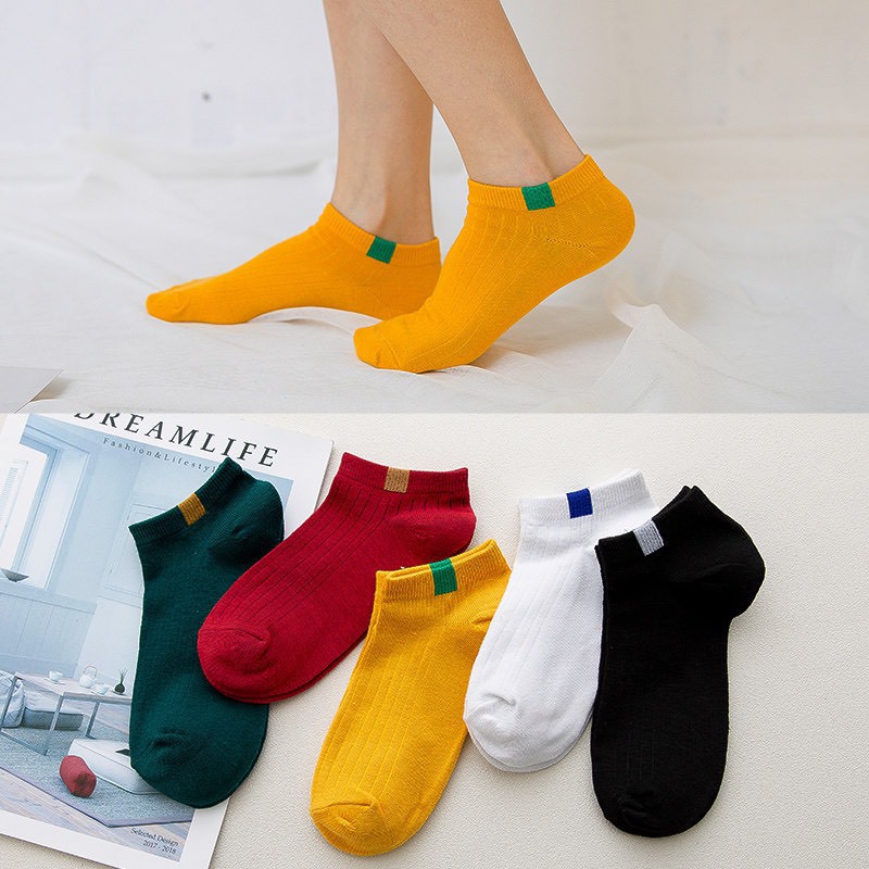 Sét 3 đôi tất nam nữ nhiều màu Vintage