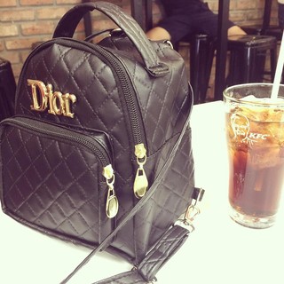 BA LÔ DIOR CAO CẤP ĐEO 2 KIỂU (ĐEN)