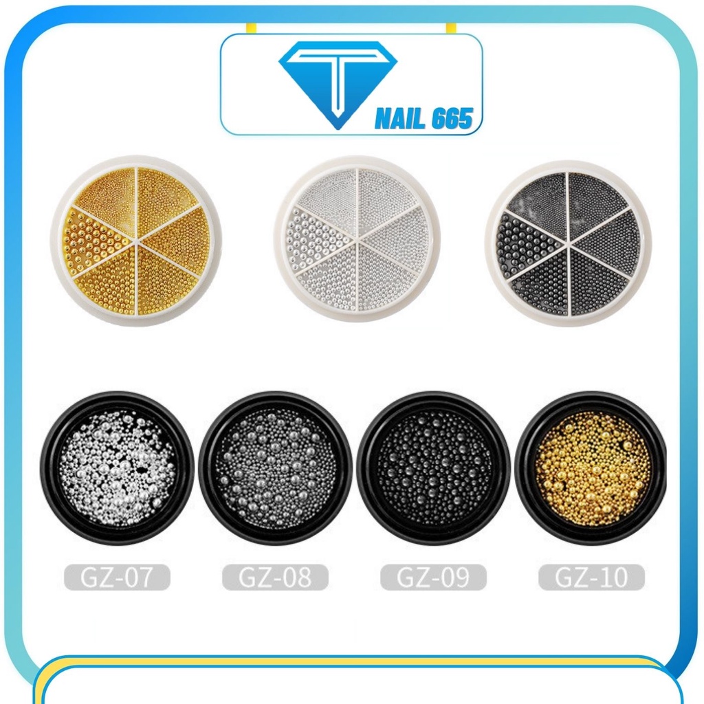 Bi nail , Phụ kiện bi trang trí móng nail cao cấp