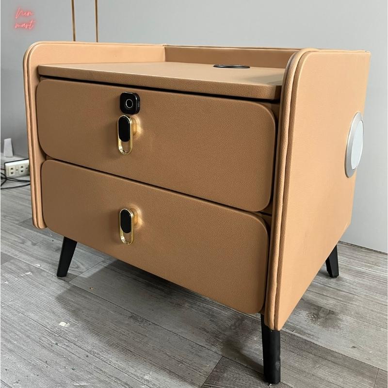 Tủ Đầu Giường, Táp Đầu Giường Thông Minh Có Sặc Điện Thoại Loa Bluetooth Khóa Vân Tay
