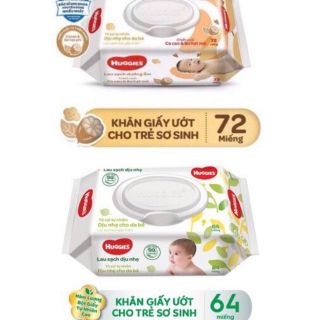 Khăn giấy ướt dành cho trẻ sơ sinh dịu nhẹ 64 miếng, cacao và bơ hạt mỡ 72 miếng
