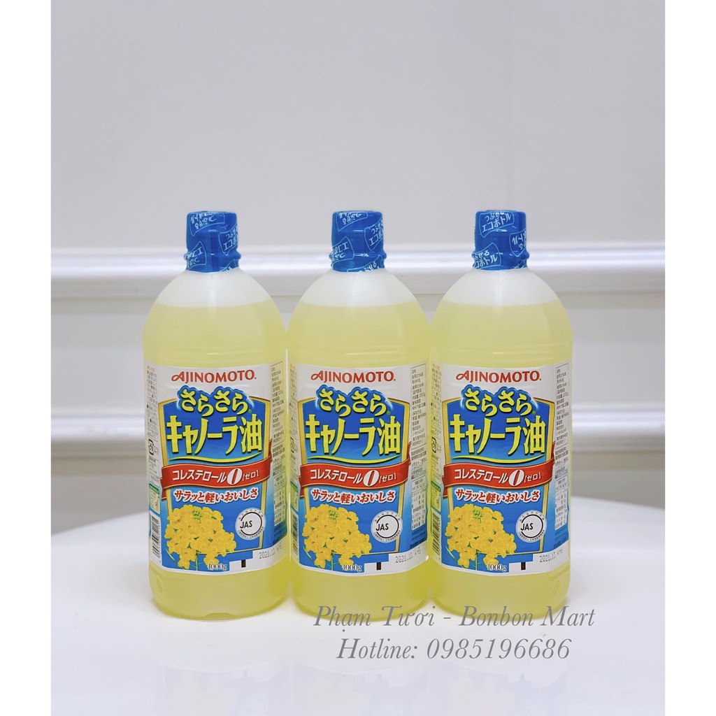 DẦU HẠT CẢI AJINOMOTO NHẬT BẢN 1000ML DATE T12/2021