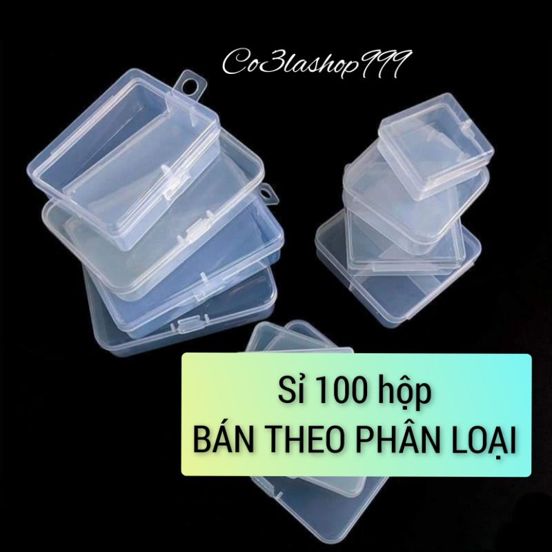 Sỉ 100 hoặc 200 hộp mini trong suốt tùy phân loại HÀNG KHÔNG BAO BÌ đựng phụ kiện.