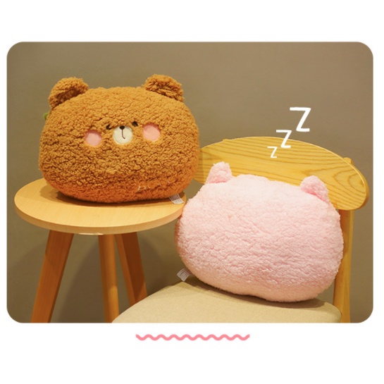 Gối ôm, Gối Dựa Lưng Văn Phòng Nhiều Mẫu Tồ Xinh - Thỏ Trắng | Hổ | Ếch Xanh | Lợn hồng | Gấu nâu  Banhbao Store