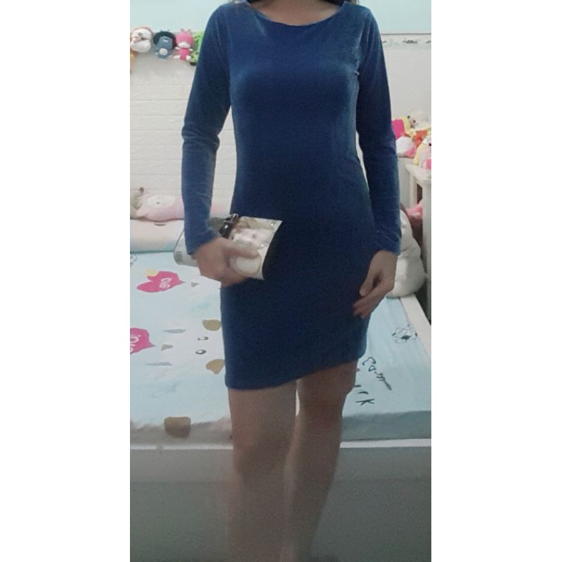 Thanh lý đầm body nhung dể thương size dưới 48kg