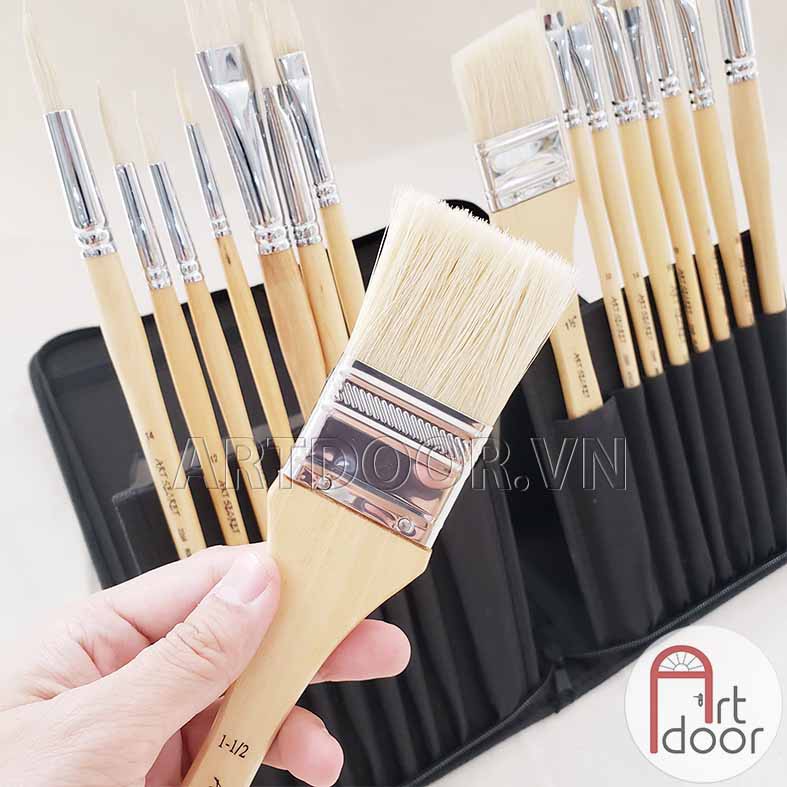 [ARTDOOR] Bộ Cọ vẽ Acrylic ART SECRET 2269 lông Lợn 16 cây (kèm túi)