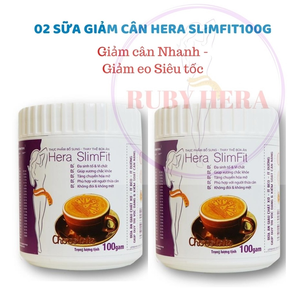 Sữa Giảm Cân HERA SLIMFIT S02 Giảm Eo Siêu Tốc - Giảm Cân An Toàn – Giảm Cân Nhanh (02 Hộp 100GRAM)