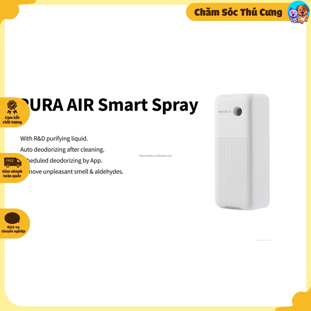 Máy Khử Mùi Vệ Sinh Cho Mèo PETKIT PURA AIR SMART SPRAY dùng cho Petkit Pura Max