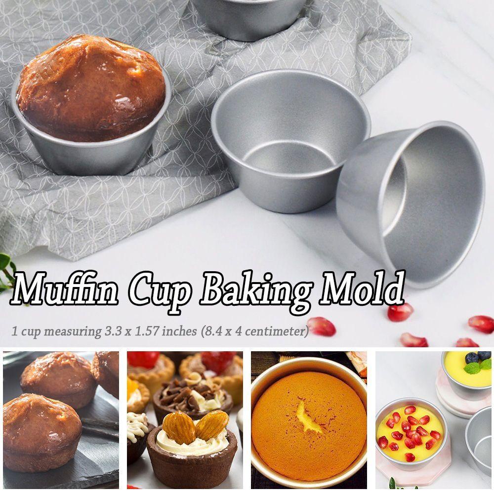 BARRY Khuôn Làm Bánh Muffin Bằng Hợp Kim Có Thể Tái Sử Dụng