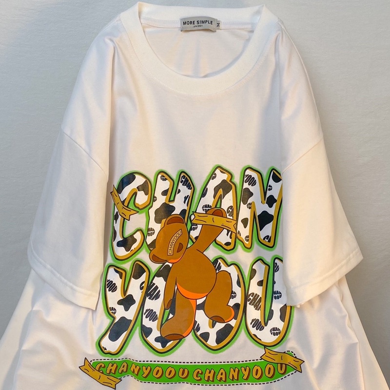 Áo thun tay lỡ CHANYOU form rộng ulzzang (ẢNH THẬT)