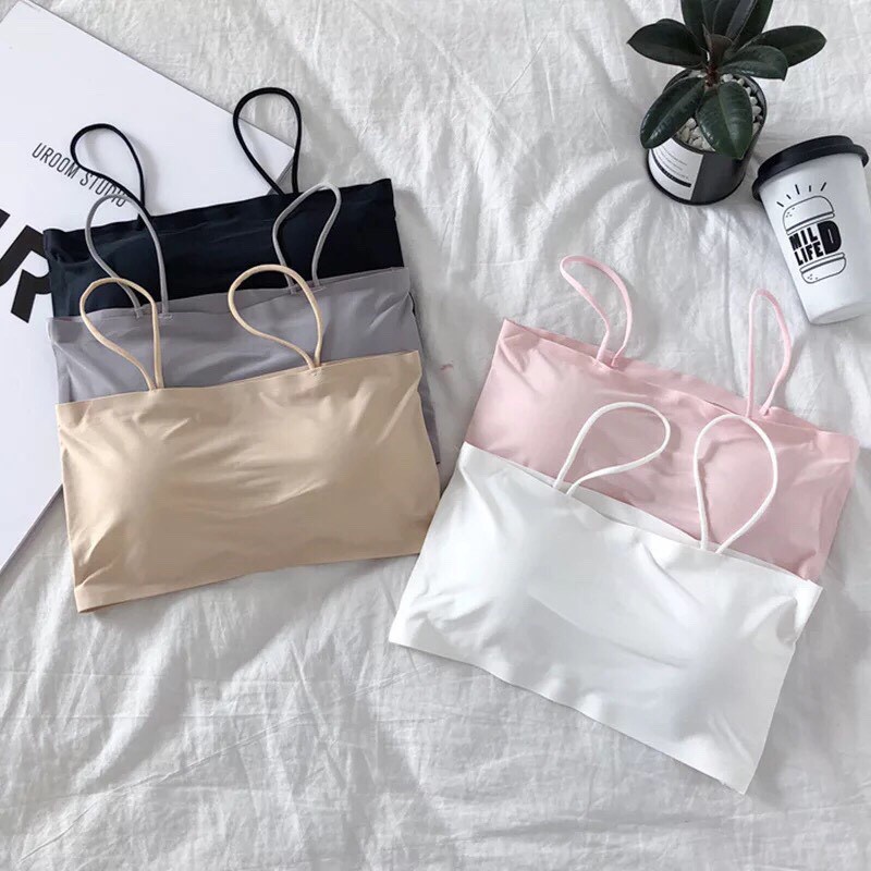 Áo Bra Quây Trơn 2 Dây, Áo Ngực 2 Dây Chất Su Lạnh