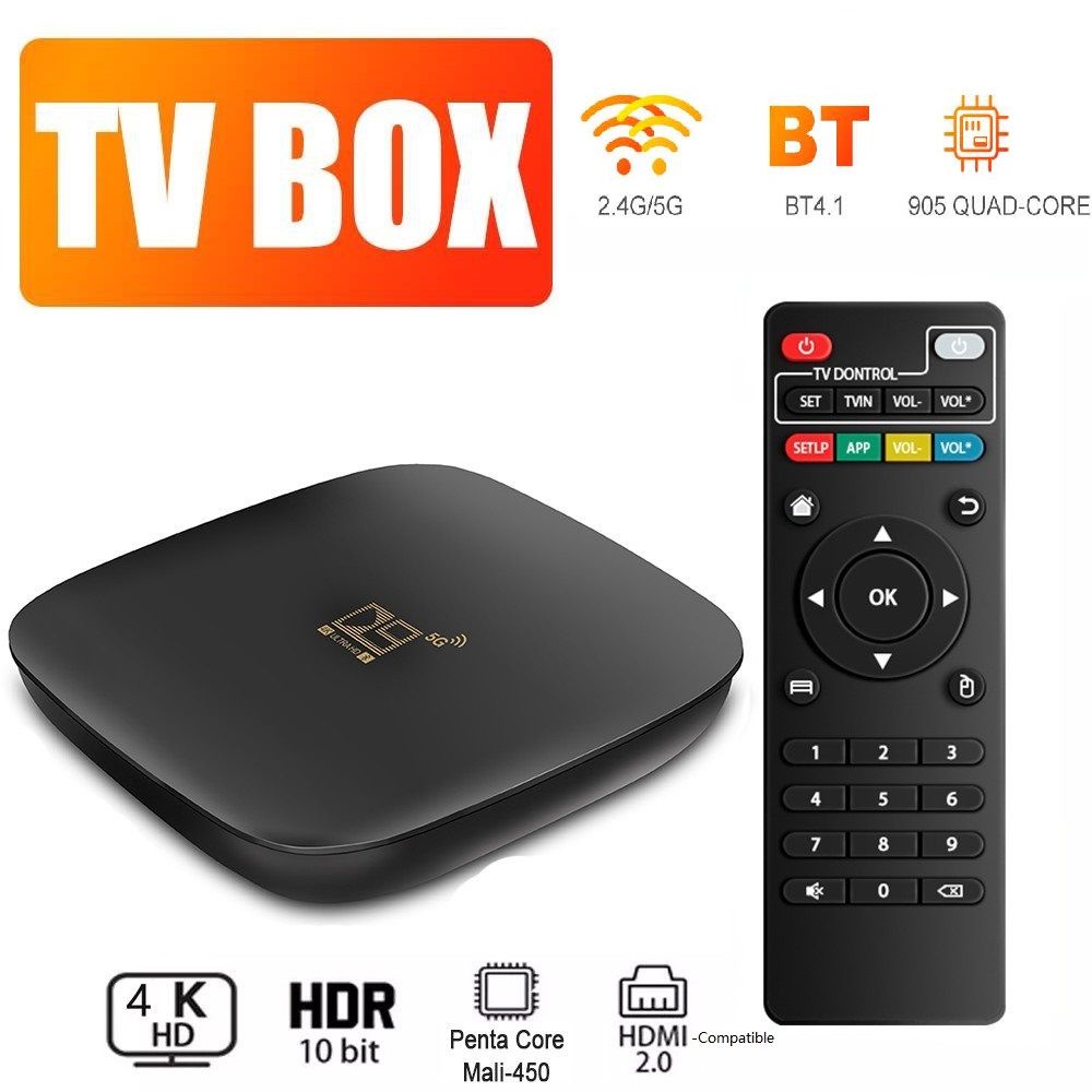 Đầu thu tín hiệu TV thông minh D9 2021 8GB+128GB Quad core Bluetooth 2.4G/5.8G WIFI 4K Android 10.0 Amic S9L205