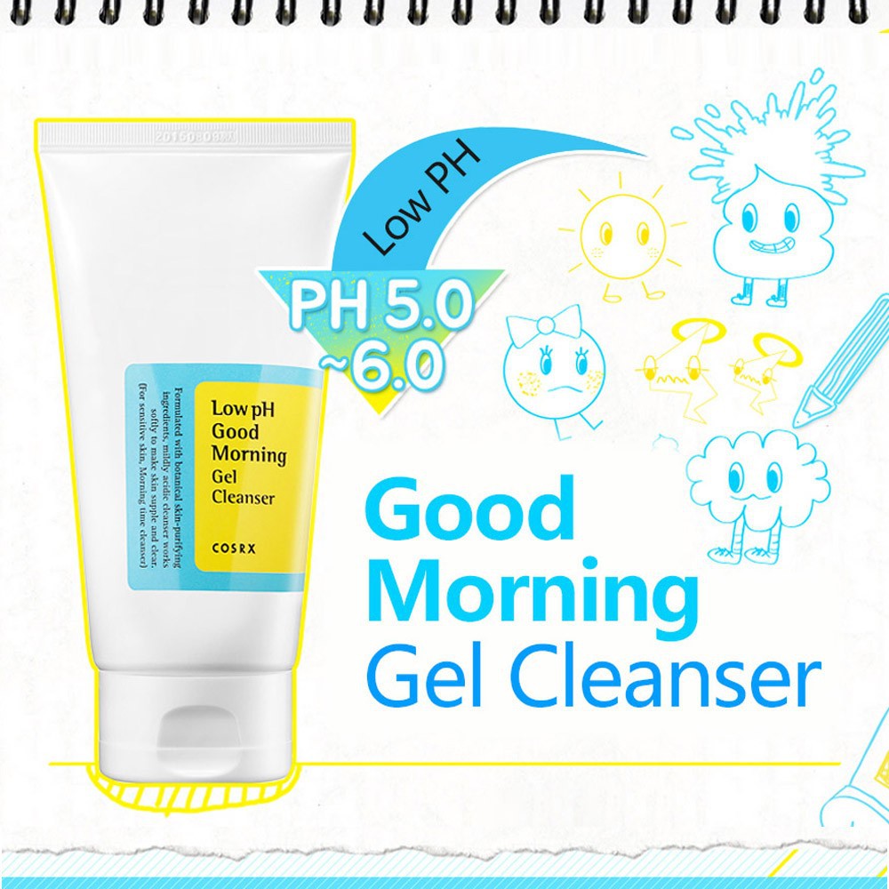 Gel Rửa Mặt Tràm Trà, 0.5% BHA COSRX Low pH Good Morning Gel Cleanser 50ml