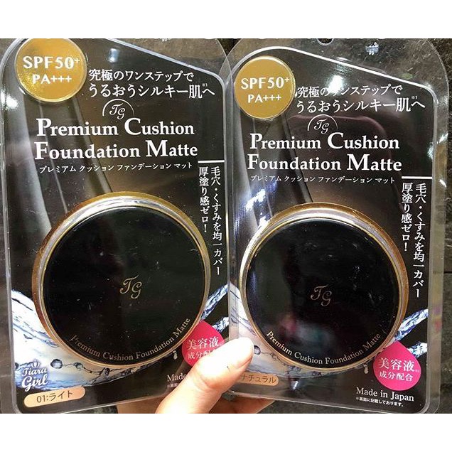 Phấn nước Tiara Girl Premium Cushion Foundation Matte Nhật Bản 13g | BigBuy360 - bigbuy360.vn