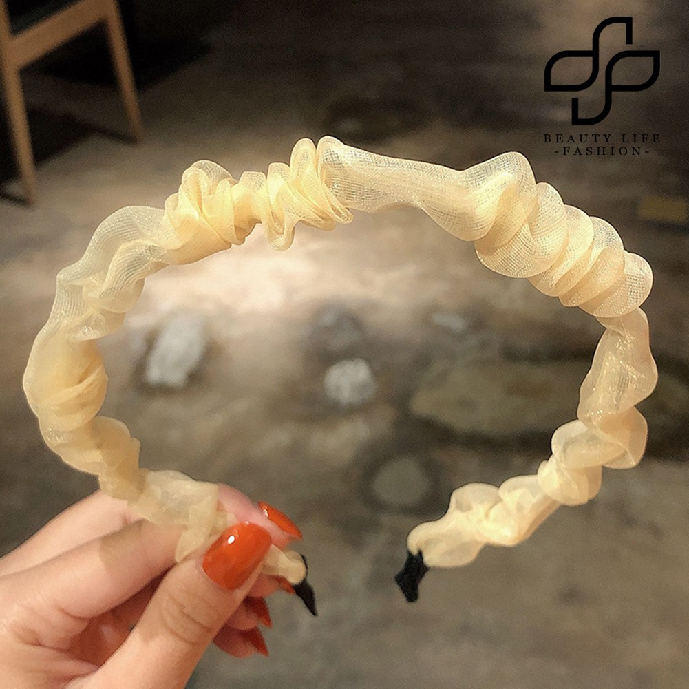 (Hàng Mới Về) Băng Đô Cài Tóc Mỏng Bằng Vải Chiffon Cho Nữ