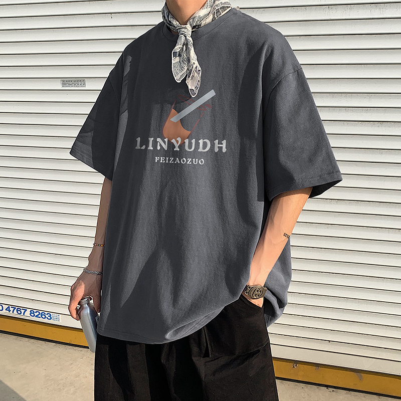 Áo thun tay ngắn dáng rộng phong cách Hàn Quốc năng động thời trang mùa hè mới 2021 dành cho cặp đôi