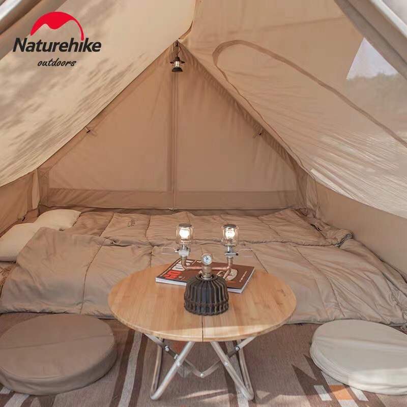 Lều cotton dáng chữ A có mái hiên che nắng Glamping Naturehike NH20ZP011 Campoutvn A401