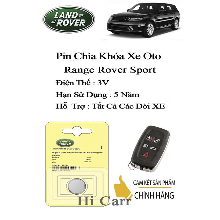 Pin chìa khóa ô tô Land Rover Range Rover Sport chính hãng