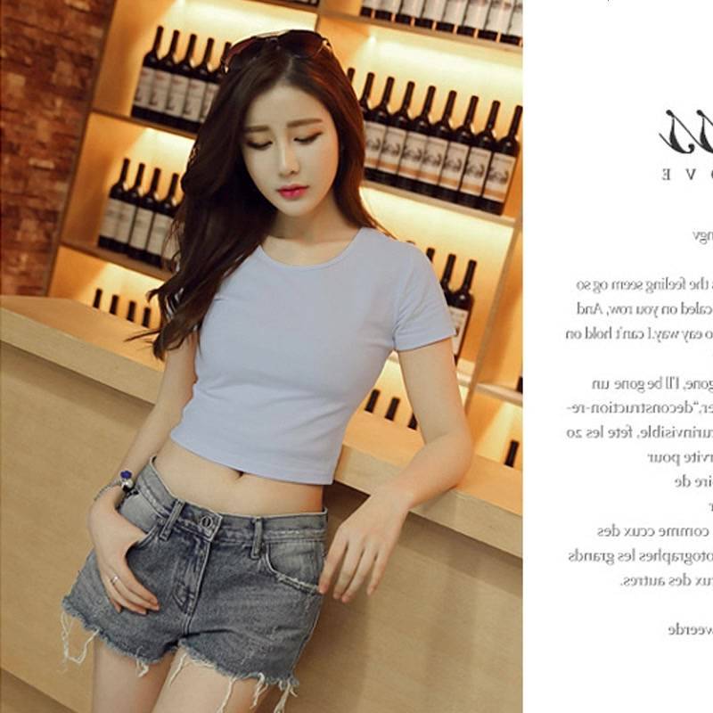 [Mã TOPS06 giảm đến 10k đơn 99k] Áo Croptop Cổ Tròn Tay Ngắn Ôm Body Madela 100% Cotton Cao Cấp, Áo Thun Ngắn Tay Nữ | BigBuy360 - bigbuy360.vn
