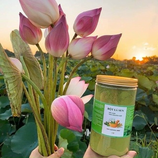 500g Bột lá sen nguyên chất bột nhà làm xanh mịn thơm
