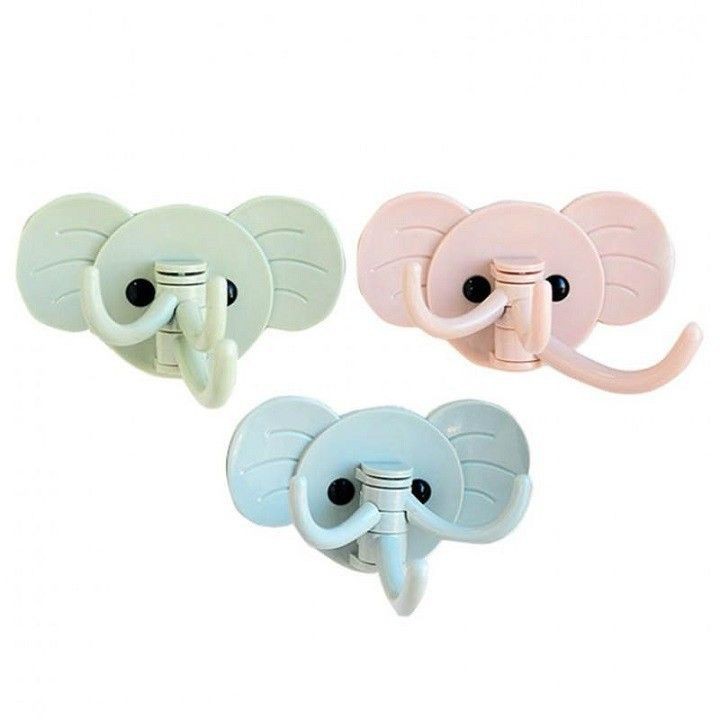 Móc Dán Tường Chắc Chắn 3 Vòi Hình Con Coi Siêu Dễ Thương